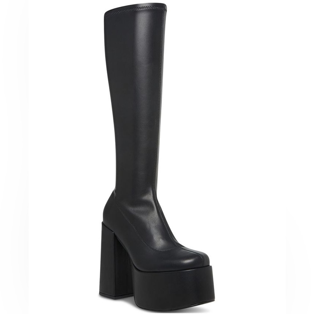 Steve Madden Cray Pull On Platform Stretch Boots Size 8.5